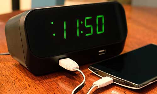 alarm clock with hidden camera