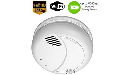 smoke detector with hidden camera